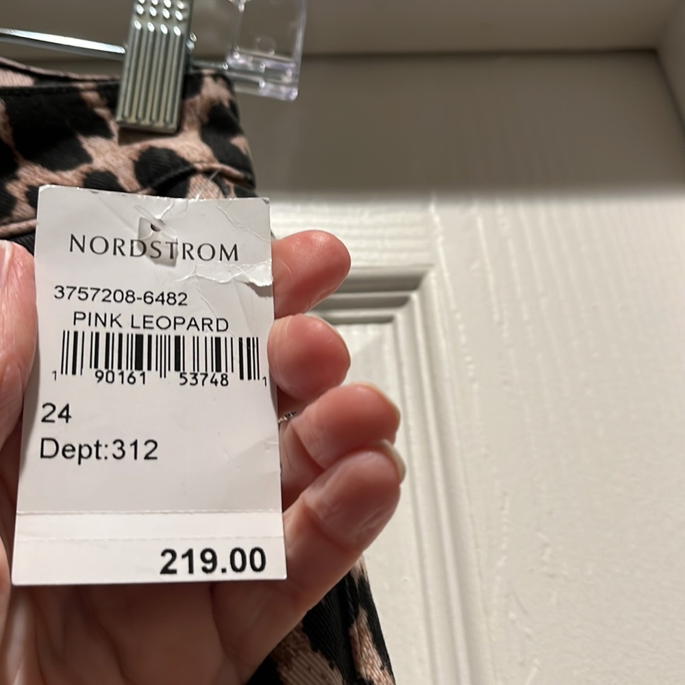 NWT PAIGE leopard jeans size 24.